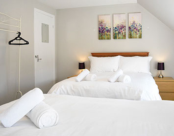 Family Triple room accommodation in Portree at Rooms on the High Street with WIFI